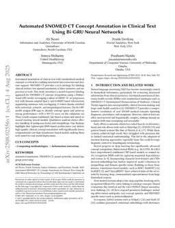 Automated SNOMED CT Concept Annotation in Clinical Text Using Bi-GRU Neural Networks