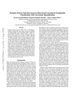 Dynamic Feature Selection based on Rule-based Learning for Explainable Classification with Uncertainty Quantification