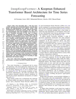 DeepKoopFormer: A Koopman Enhanced Transformer Based Architecture for Time Series Forecasting
