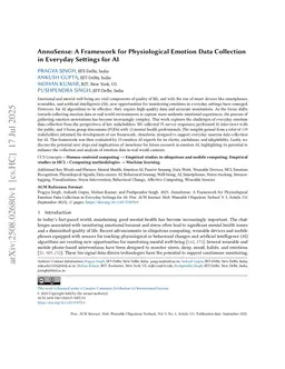 AnnoSense: A Framework for Physiological Emotion Data Collection in Everyday Settings for AI