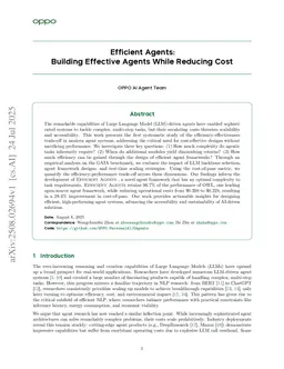 Efficient Agents: Building Effective Agents While Reducing Cost