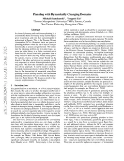 Planning with Dynamically Changing Domains