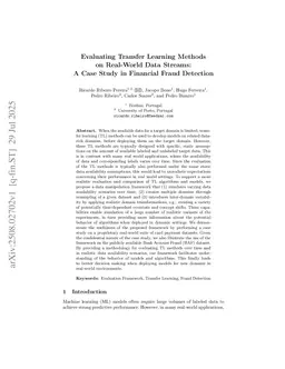 Evaluating Transfer Learning Methods on Real-World Data Streams: A Case Study in Financial Fraud Detection