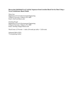 Recovering Individual-Level Activity Sequences from Location-Based Service Data Using a Novel Transformer-Based Model