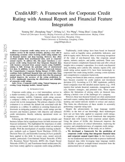 CreditARF: A Framework for Corporate Credit Rating with Annual Report and Financial Feature Integration