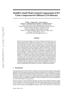 SmallKV: Small Model Assisted Compensation of KV Cache Compression for Efficient LLM Inference