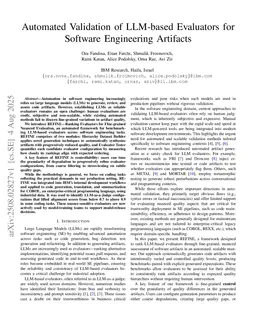 Automated Validation of LLM-based Evaluators for Software Engineering Artifacts