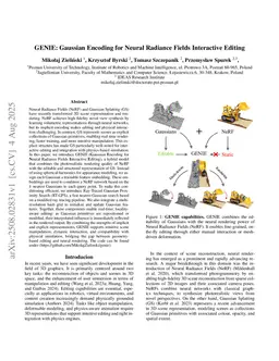 GENIE: Gaussian Encoding for Neural Radiance Fields Interactive Editing
