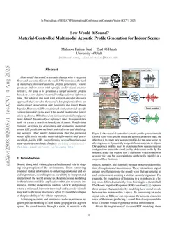 How Would It Sound? Material-Controlled Multimodal Acoustic Profile Generation for Indoor Scenes