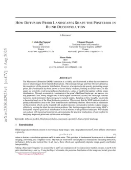 How Diffusion Prior Landscapes Shape the Posterior in Blind Deconvolution