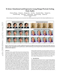 X-Actor: Emotional and Expressive Long-Range Portrait Acting from Audio
