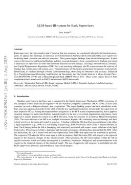 LLM-based IR-system for Bank Supervisors