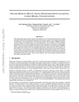 Online Robust Multi-Agent Reinforcement Learning under Model Uncertainties