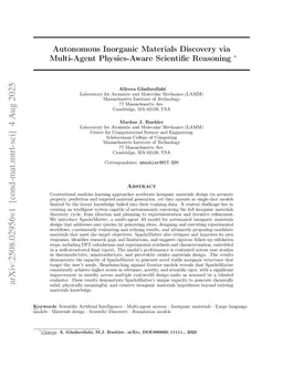 Autonomous Inorganic Materials Discovery via Multi-Agent Physics-Aware Scientific Reasoning