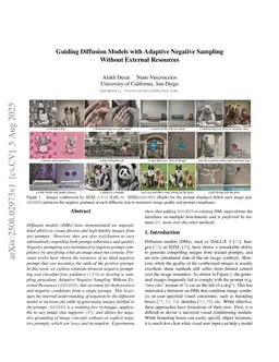 Diffusion Models with Adaptive Negative Sampling Without External Resources