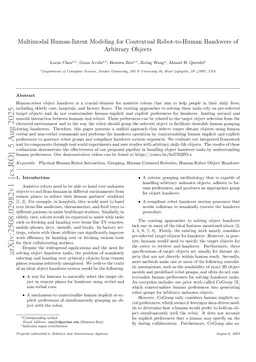 Multimodal Human-Intent Modeling for Contextual Robot-to-Human Handovers of Arbitrary Objects
