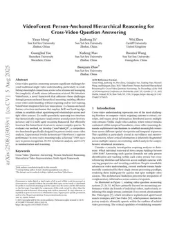 VideoForest: Person-Anchored Hierarchical Reasoning for Cross-Video Question Answering
