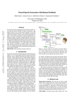 Neural Speech Extraction with Human Feedback
