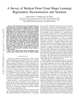 A Survey of Medical Point Cloud Shape Learning: Registration, Reconstruction and Variation