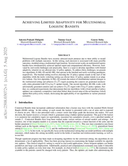 Achieving Limited Adaptivity for Multinomial Logistic Bandits
