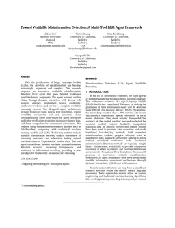 Toward Verifiable Misinformation Detection: A Multi-Tool LLM Agent Framework