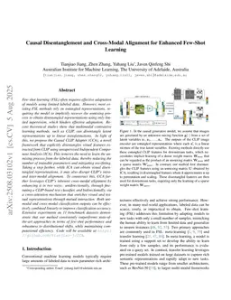 Causal Disentanglement and Cross-Modal Alignment for Enhanced Few-Shot Learning