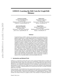 GEDAN: Learning the Edit Costs for Graph Edit Distance