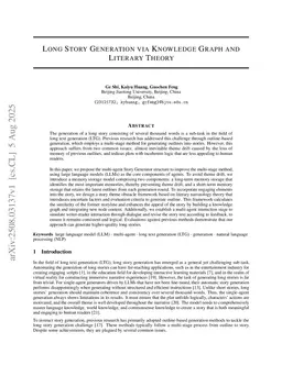 Long Story Generation via Knowledge Graph and Literary Theory