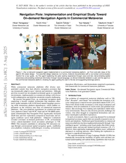 Navigation Pixie: Implementation and Empirical Study Toward On-demand Navigation Agents in Commercial Metaverse