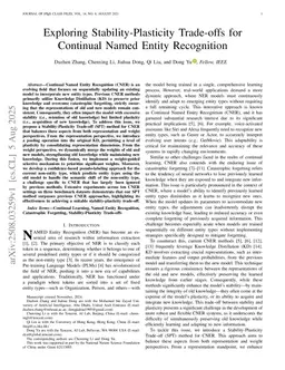 Exploring Stability-Plasticity Trade-offs for Continual Named Entity Recognition