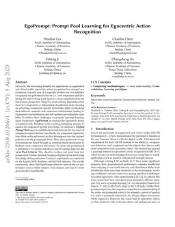 EgoPrompt: Prompt Learning for Egocentric Action Recognition