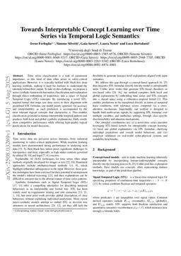 Towards Interpretable Concept Learning over Time Series via Temporal Logic Semantics