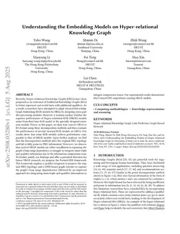 Understanding the Embedding Models on Hyper-relational Knowledge Graph