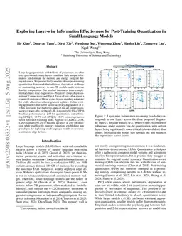 Exploring Layer-wise Information Effectiveness for Post-Training Quantization in Small Language Models