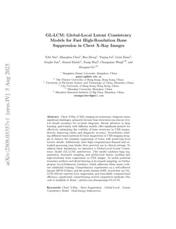GL-LCM: Global-Local Latent Consistency Models for Fast High-Resolution Bone Suppression in Chest X-Ray Images