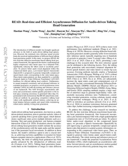 READ: Real-time and Efficient Asynchronous Diffusion for Audio-driven Talking Head Generation