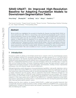 SAM2-UNeXT: An Improved High-Resolution Baseline for Adapting Foundation Models to Downstream Segmentation Tasks