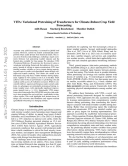 VITA: Variational Pretraining of Transformers for Climate-Robust Crop Yield Forecasting