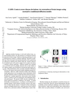 CADD: Context aware disease deviations via restoration of brain images using normative conditional diffusion models