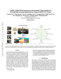 Uni3R: Unified 3D Reconstruction and Semantic Understanding via Generalizable Gaussian Splatting from Unposed Multi-View Images