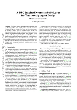 A DbC Inspired Neurosymbolic Layer for Trustworthy Agent Design