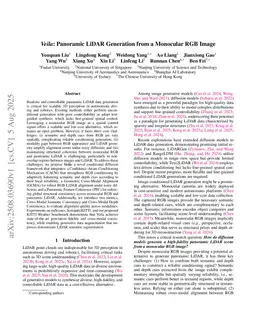 Veila: Panoramic LiDAR Generation from a Monocular RGB Image