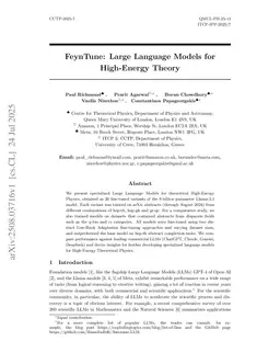 FeynTune: Large Language Models for High-Energy Theory