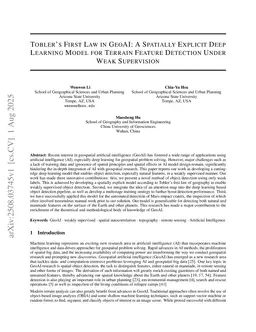 Tobler's First Law in GeoAI: A Spatially Explicit Deep Learning Model for Terrain Feature Detection Under Weak Supervision