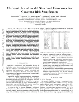 GlaBoost: A multimodal Structured Framework for Glaucoma Risk Stratification