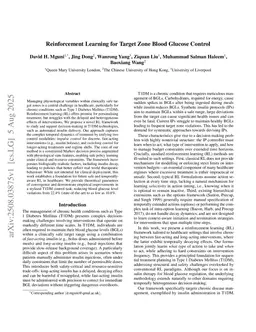 Reinforcement Learning for Target Zone Blood Glucose Control