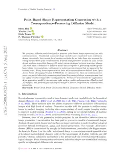 Point-Based Shape Representation Generation with a Correspondence-Preserving Diffusion Model
