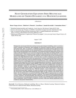 Next Generation Equation-Free Multiscale Modelling of Crowd Dynamics via Machine Learning