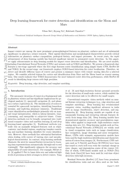 Deep learning framework for crater detection and identification on the Moon and Mars