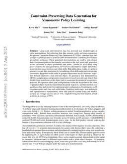Constraint-Preserving Data Generation for Visuomotor Policy Learning